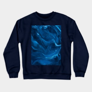 BLUE LIQUID MARBLE DESIGN Crewneck Sweatshirt